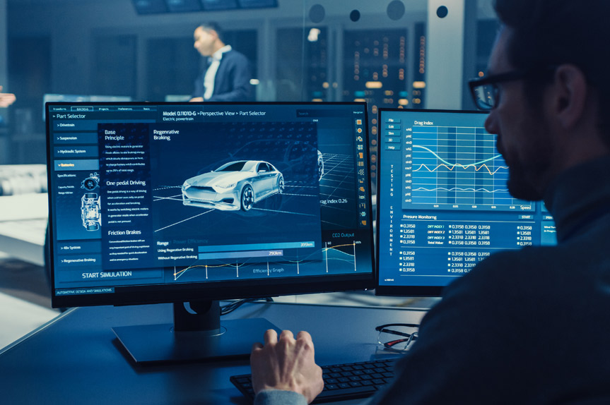 Computer testing analysis picture