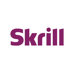 Skrill logo in bold purple text on a white background.